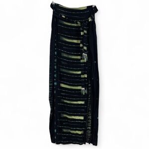 NWT Given A Rose Abstract Low Rise Batik-Inspired Pattern Slit Maxi Skirt Y2K